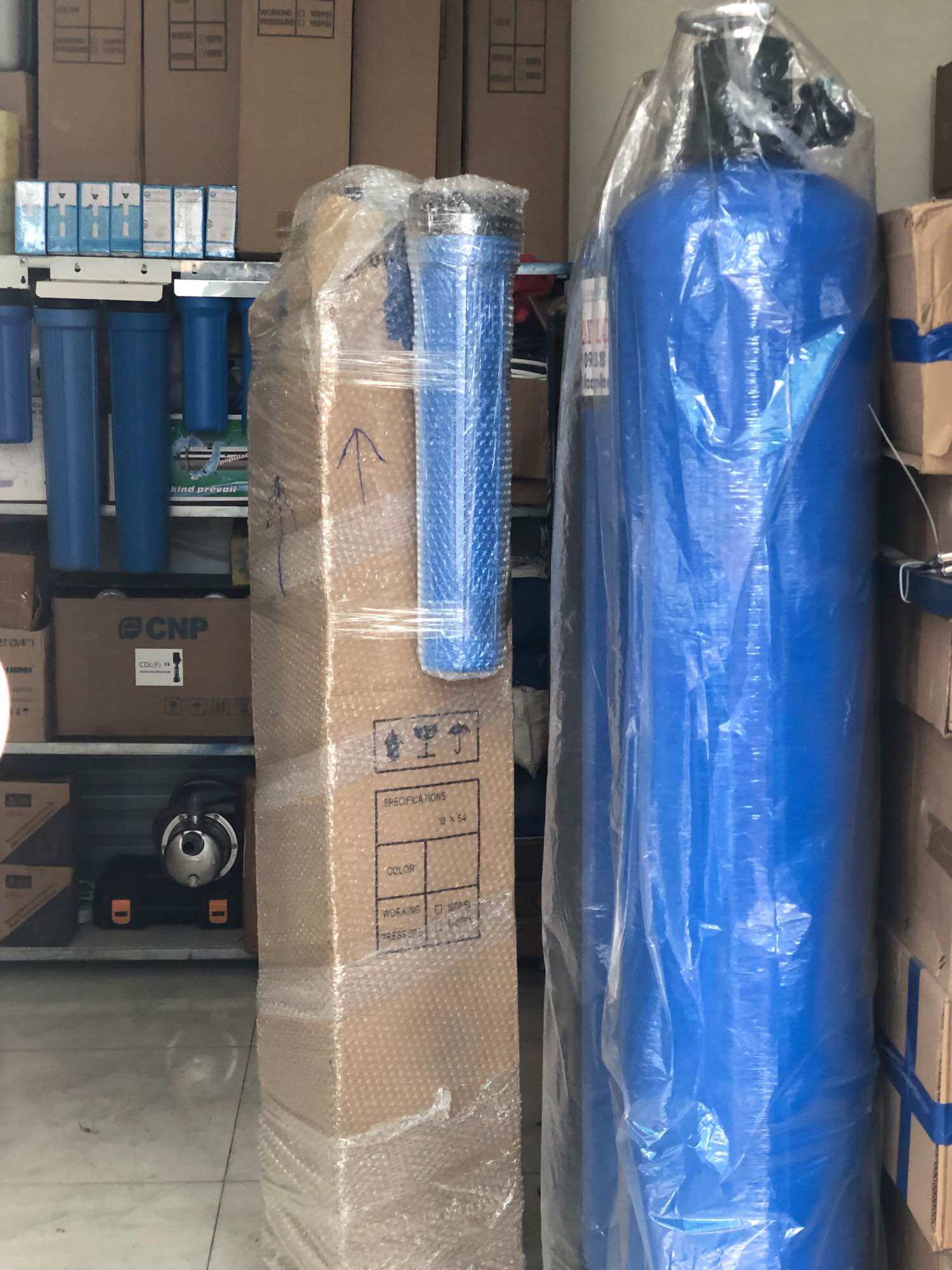 Cột lọc nước phèn Composite 1054 Full vật liệu