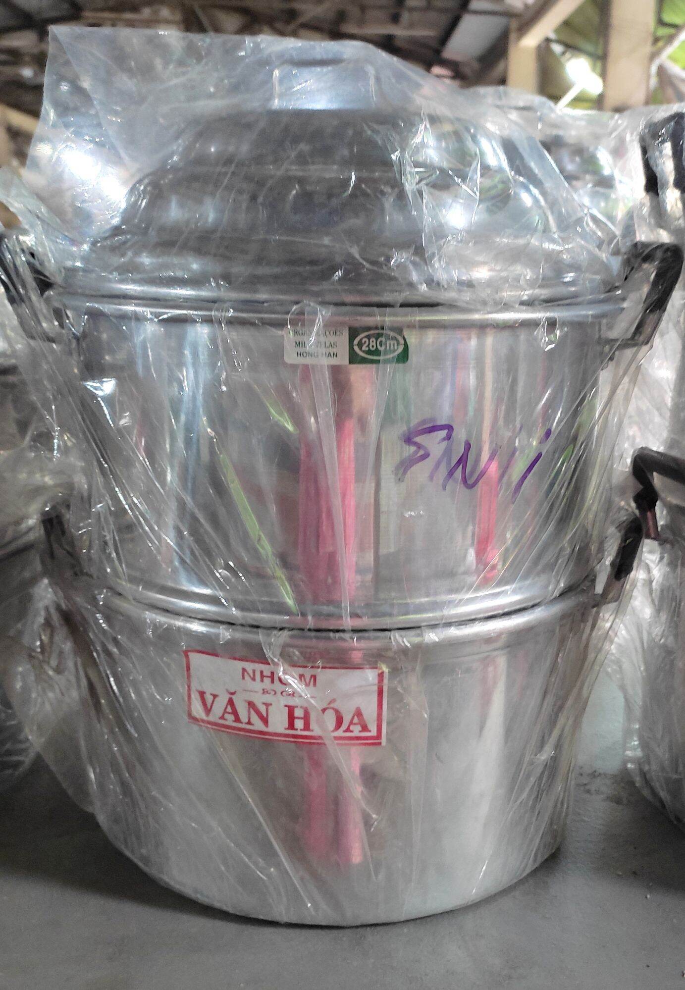 Chỏ xôi nhôm Hồng Hân 28, 30 cm