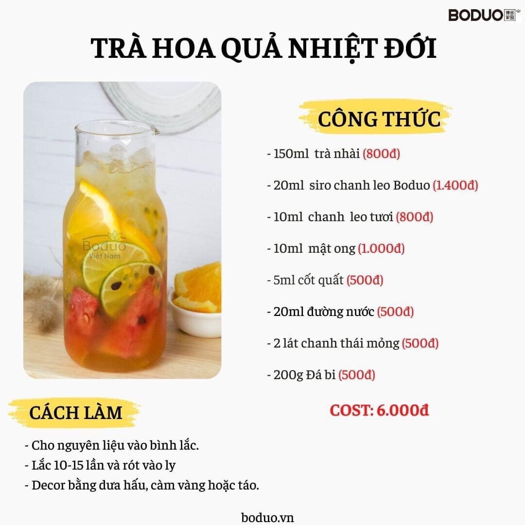 Siro chanh leo Boduo chai 2L (2,5kg)