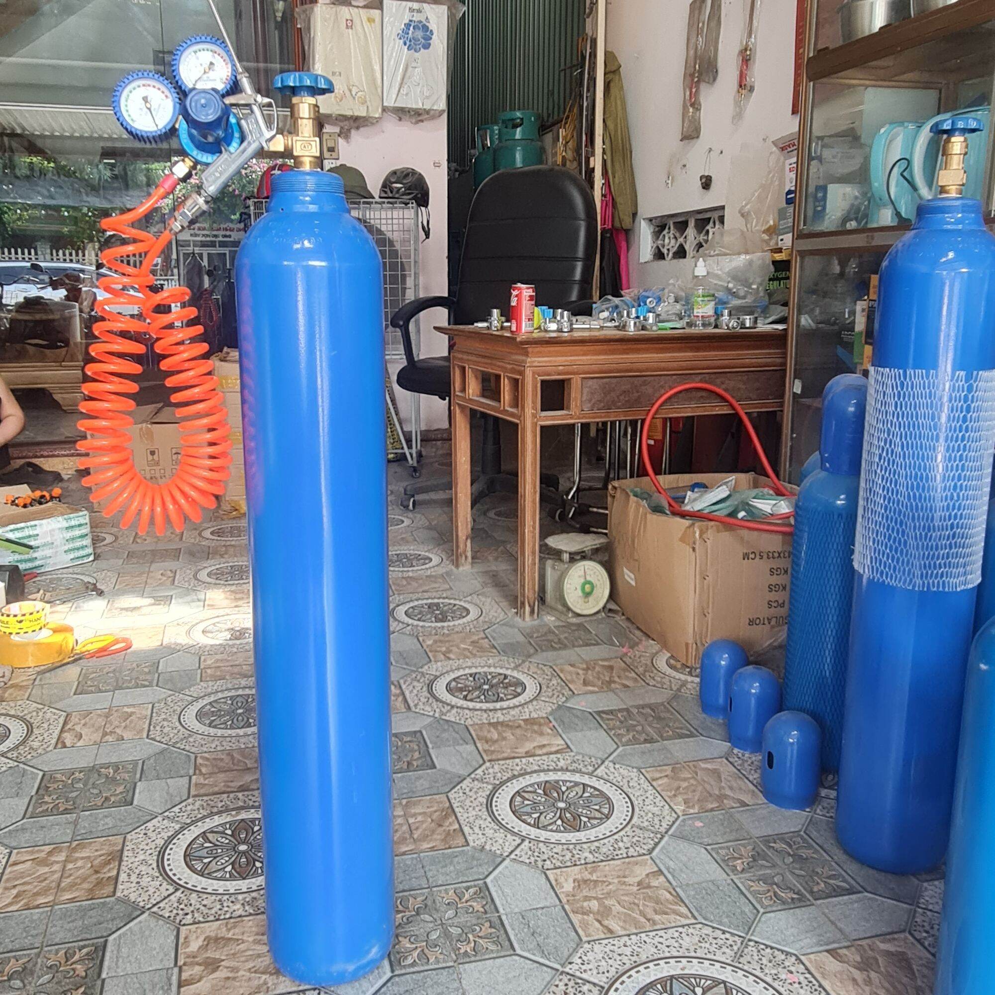 Bộ Bình Oxy 10Lít Đóng Gói Cá Cảnh_Vận chuyển cá cảnh