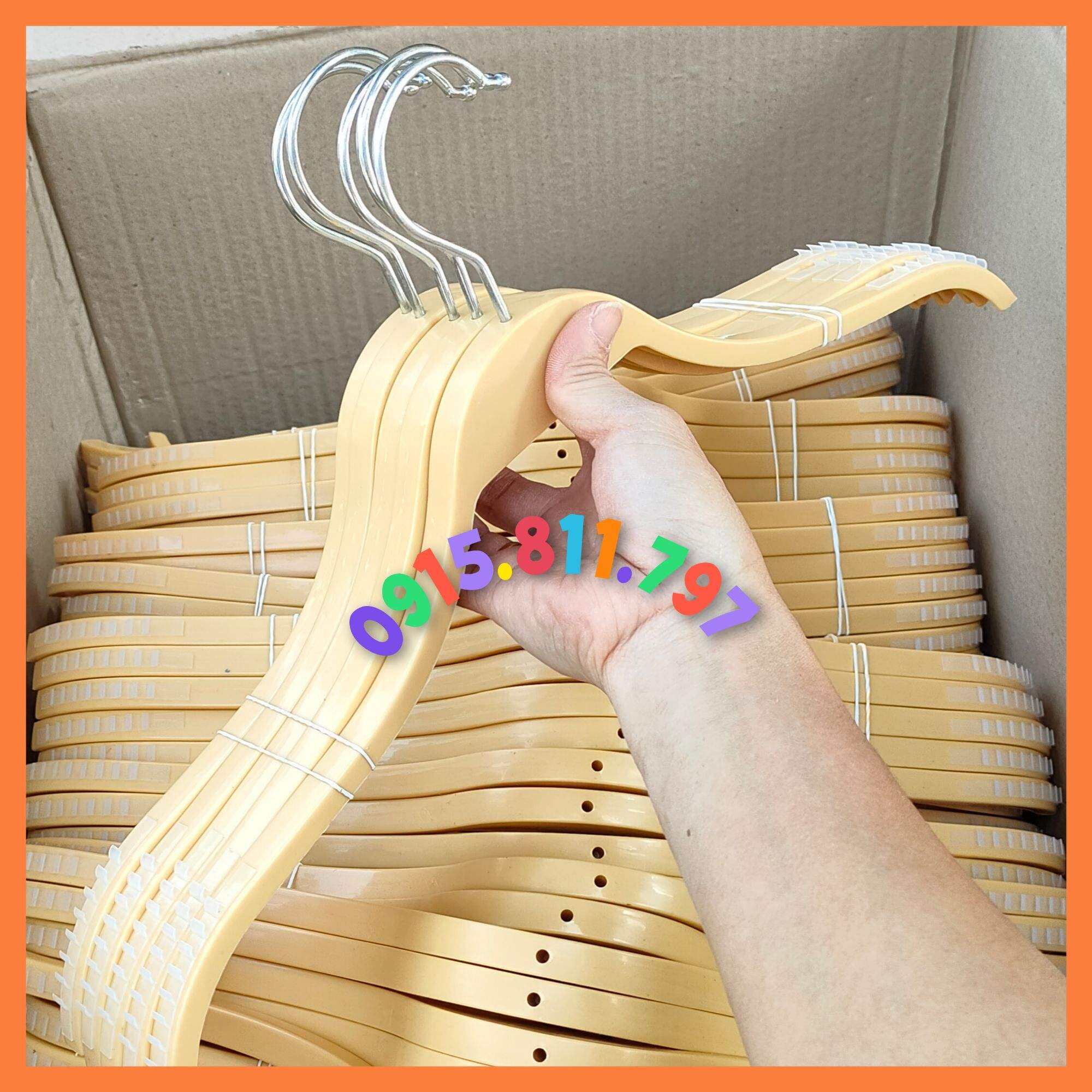 Móc treo quần áo, dáng tre vai đệm nhựa - móc áo, quần, váy bằng nhựa - sản phẩm chuyên dùng cho shop,giặt là,gia đình