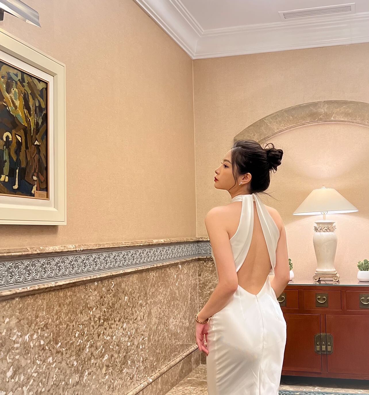 NUDIEYE- Đầm lụa hở lưng Yolanda Silk Dress