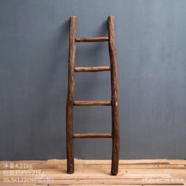Thang gỗ tự nhiên decor
