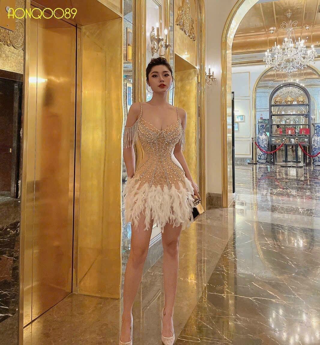 ĐẦM BODY BÈO KẾT PALE ĐÍNH ĐÁ
