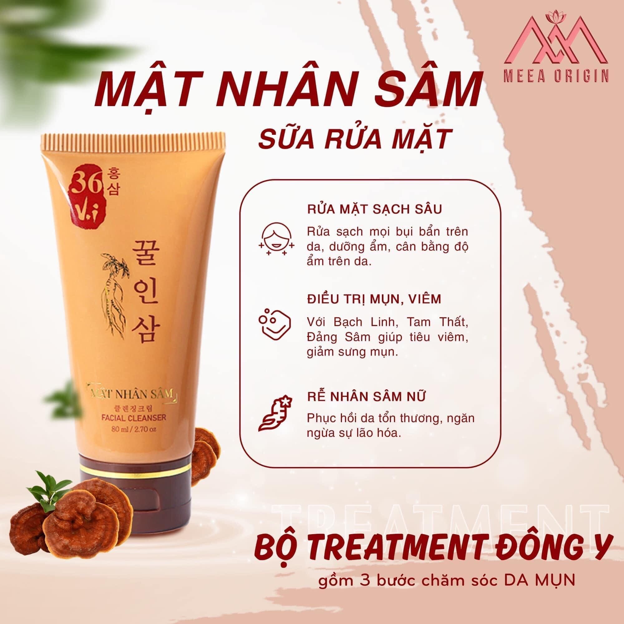 Sữa Rửa Mặt Nhân Sâm 36 Vị Chính Hãng
