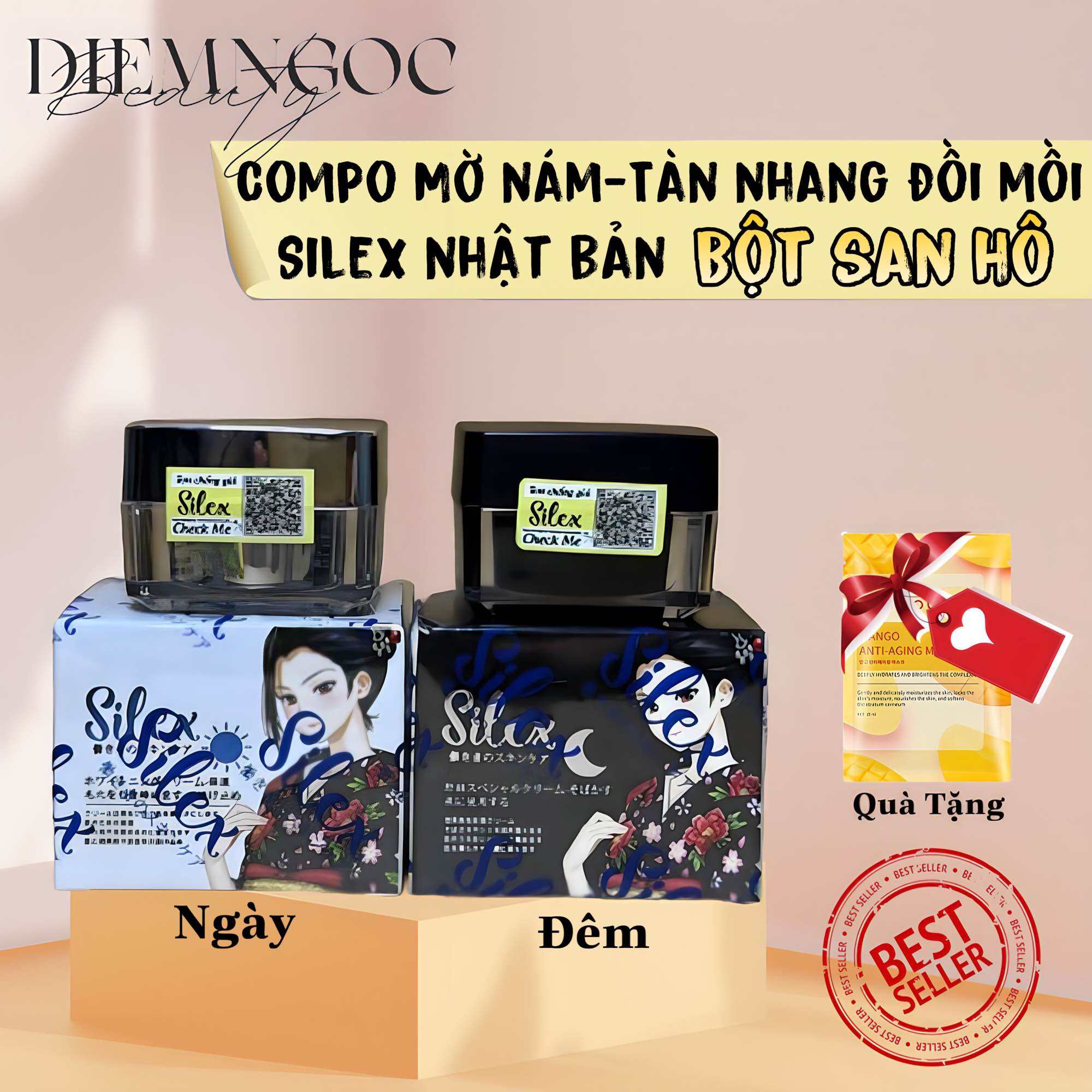 [Ngày & Đêm]Bộ Kem Silex Nhật Bản Đa Chức Năng 20g ( Ngừa Mụn-Nám-Tàn Nhang-Đồi Mồi )