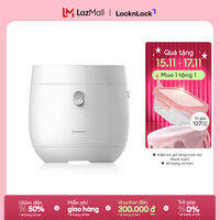 Nồi cơm điện tử LocknLock Pearl rice cooker 1L EJR376WHT hẹn giờ, giữ ấm 12h
