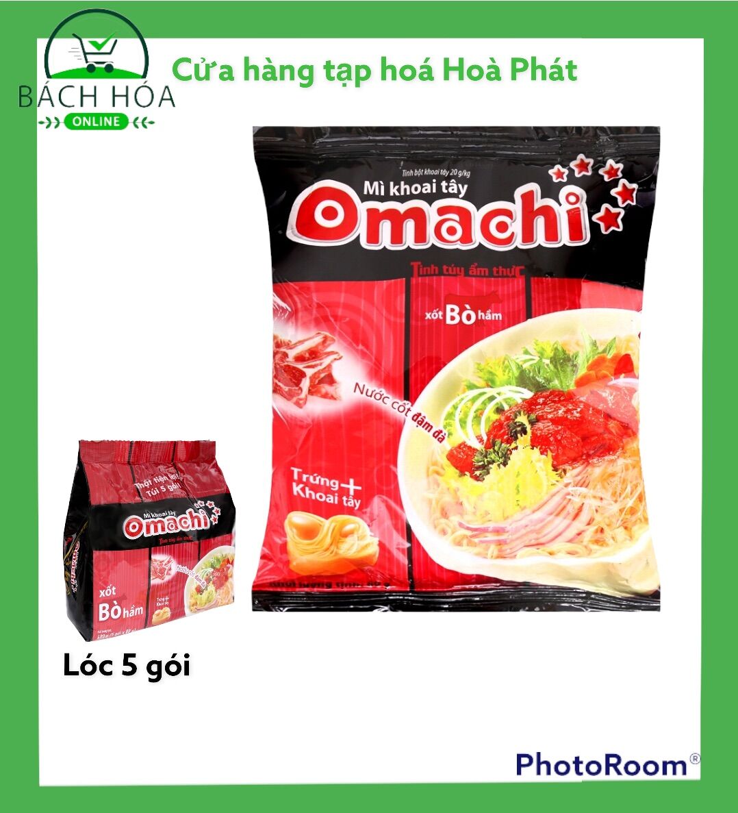 Mì omachi xốt bò hầm lóc 5 gói