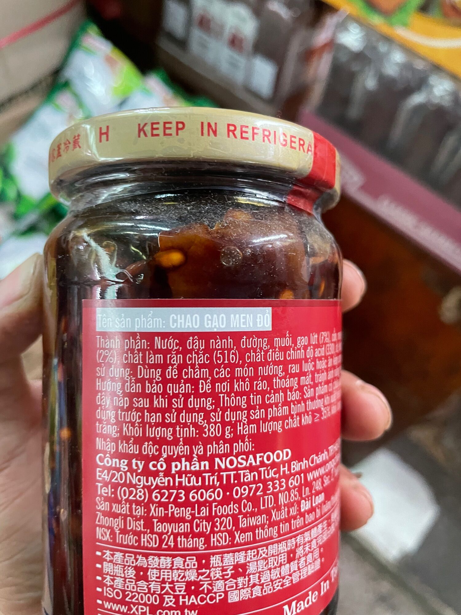 Chao đỏ hủ 380gram
