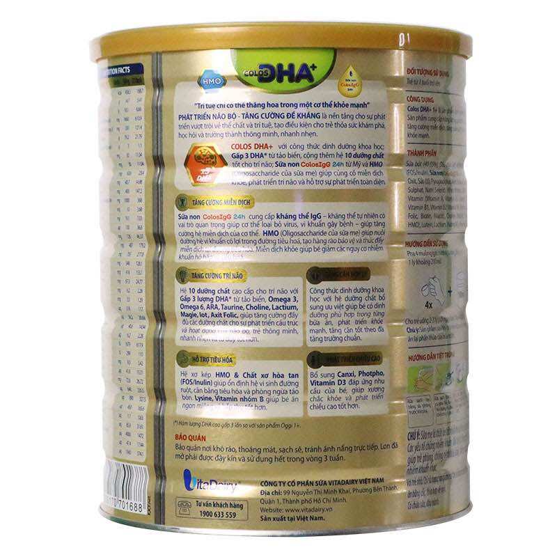 Sữa bột Colos DHA 1+ 800g