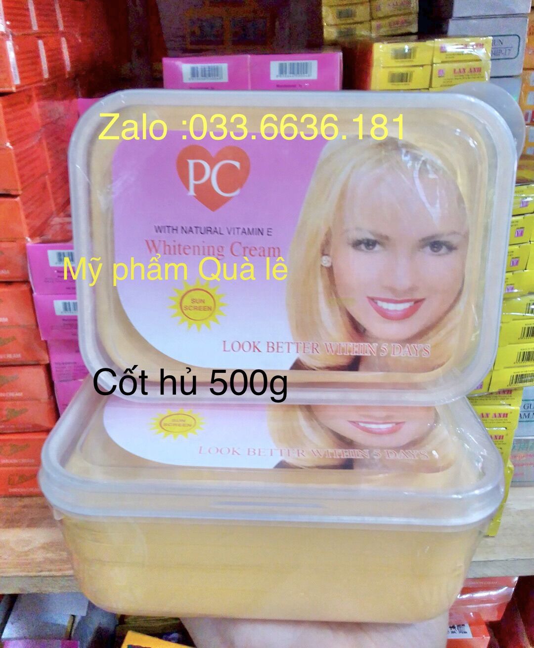 Kem cốt trắng da pc hủ lớn 500g