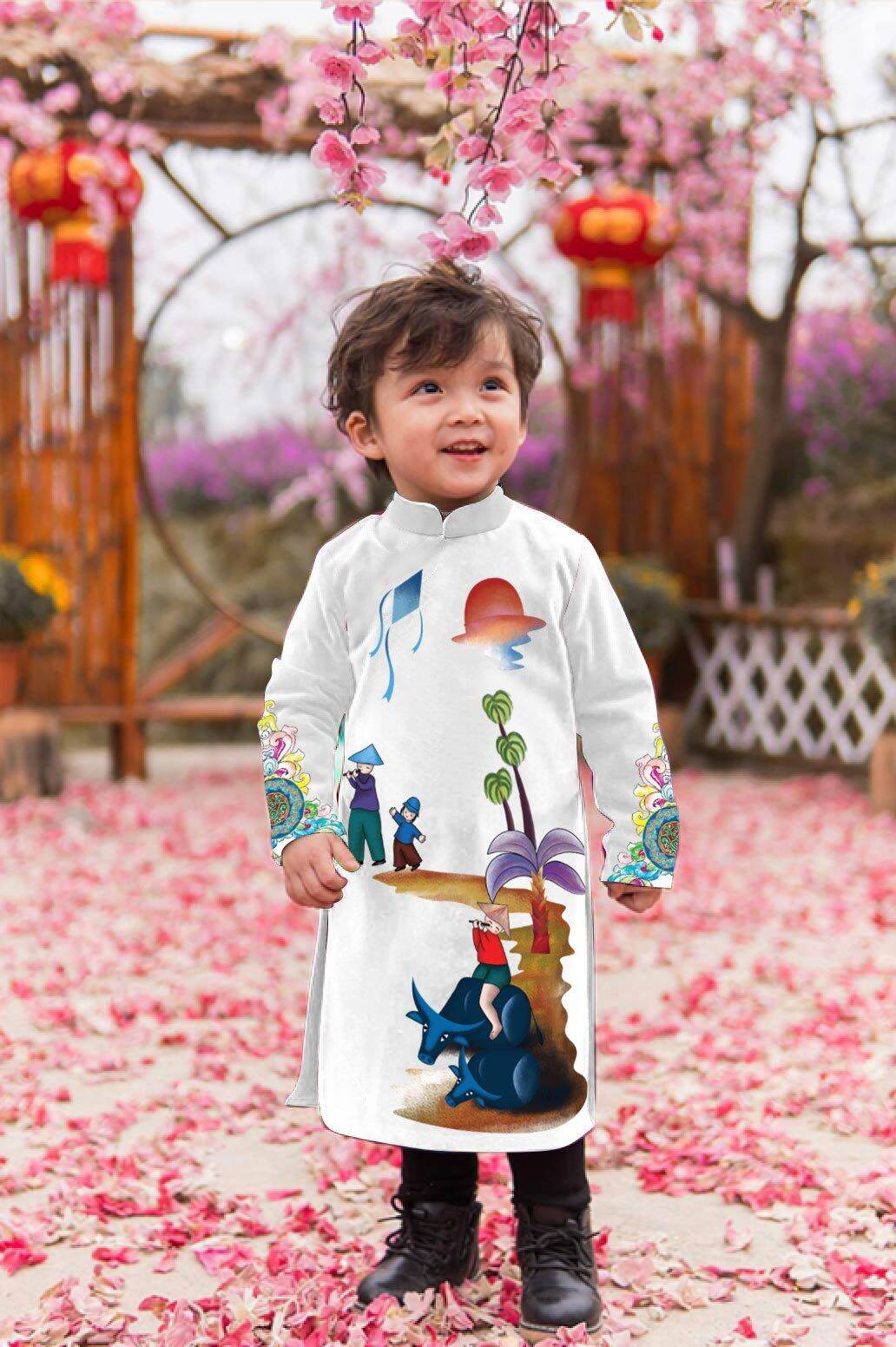 áo dài bé trai