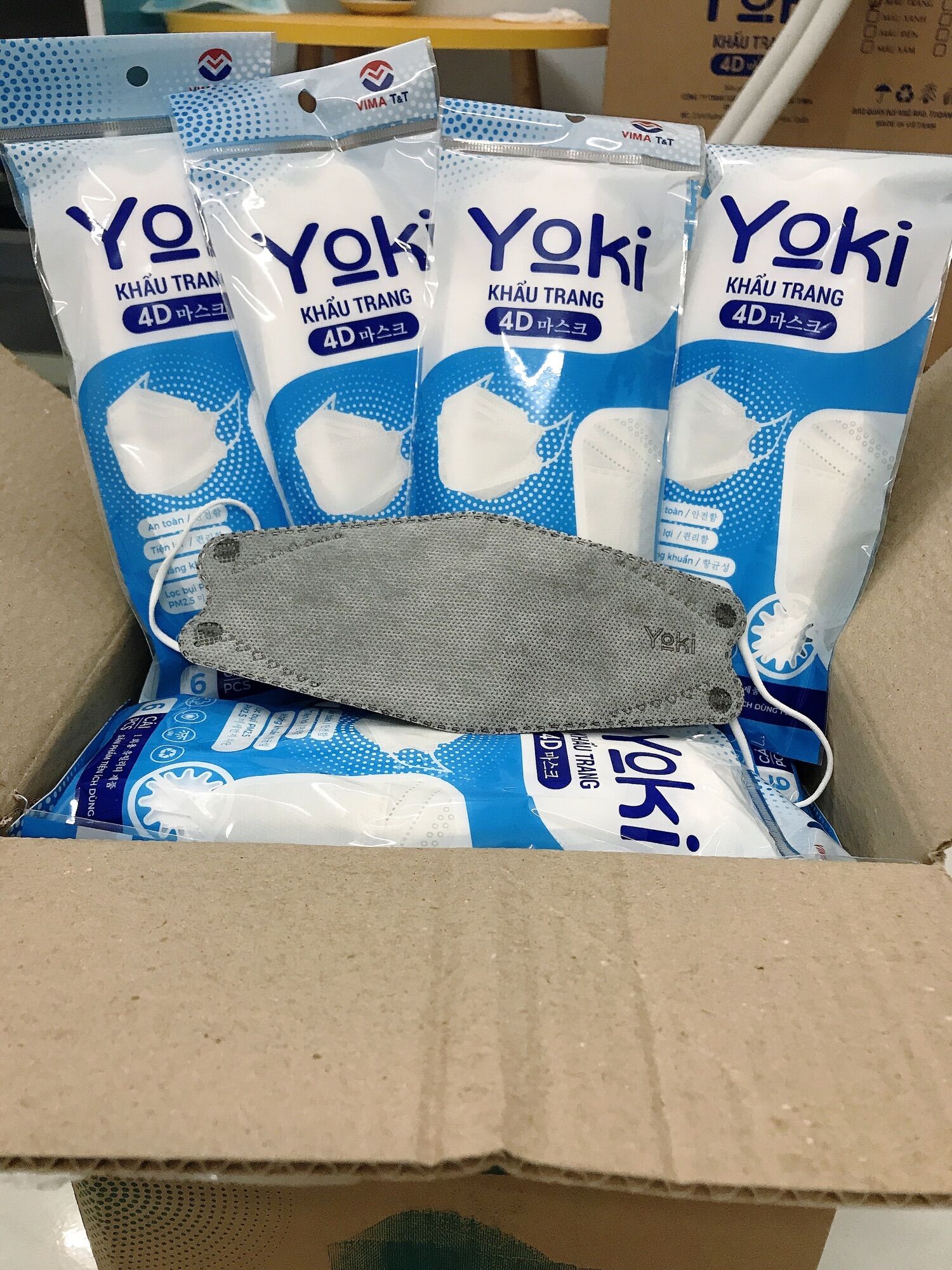Combo 15 bịch (150 cái khẩu trang) Yoki kháng khuẩn giá sỉ