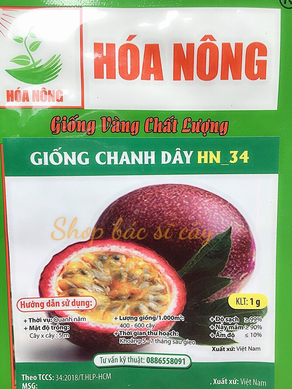 1 gram hạt giống chanh dây dễ trồng
