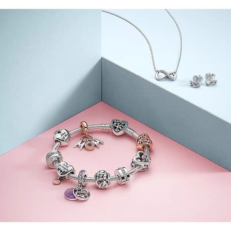 PANDORA ALE CHARM TIM VÔ CỰC BẠC S925 CAO CẤP