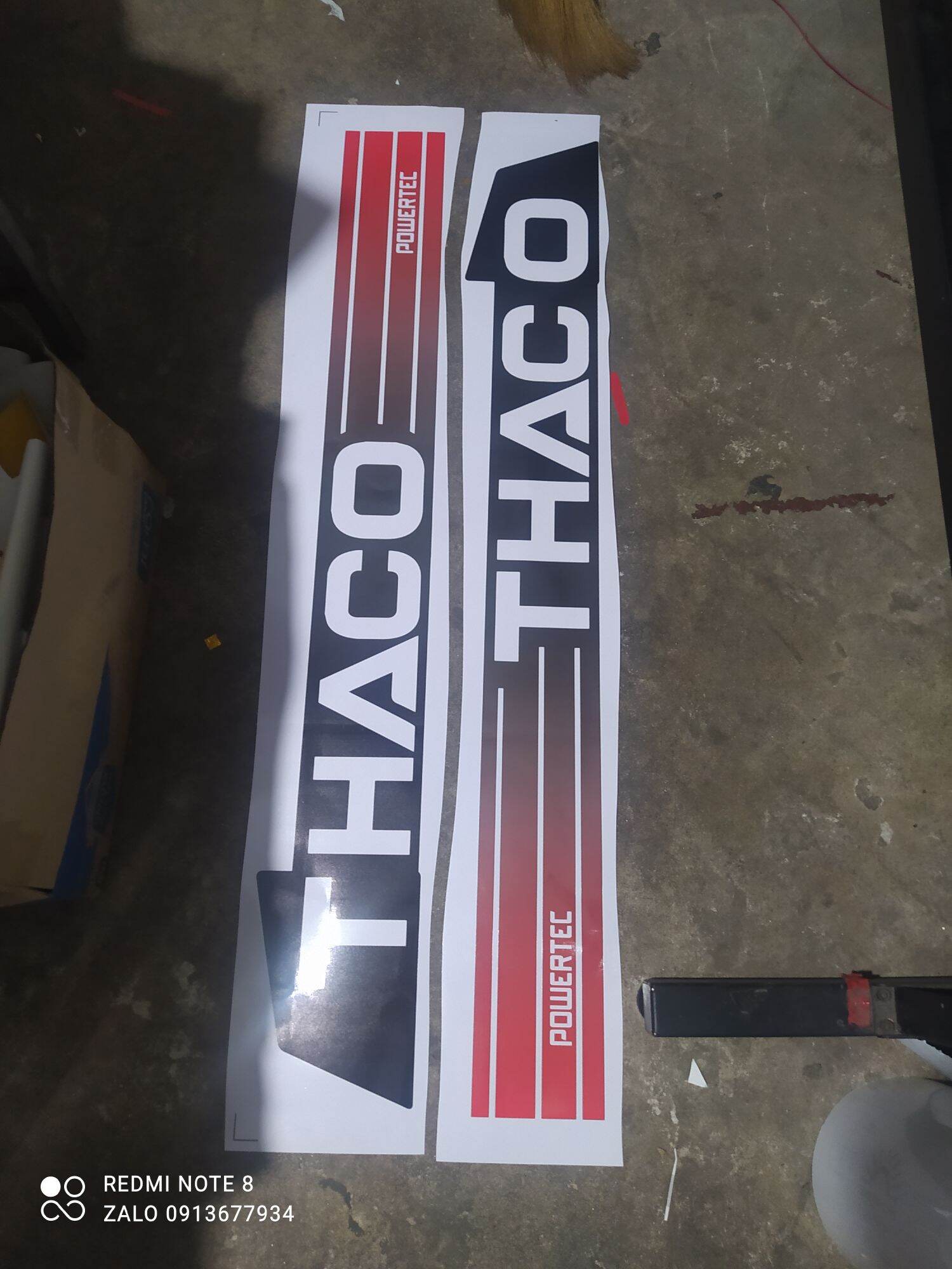 Bộ Tem dán xe tải thaco, decal dán trang trí xe tải