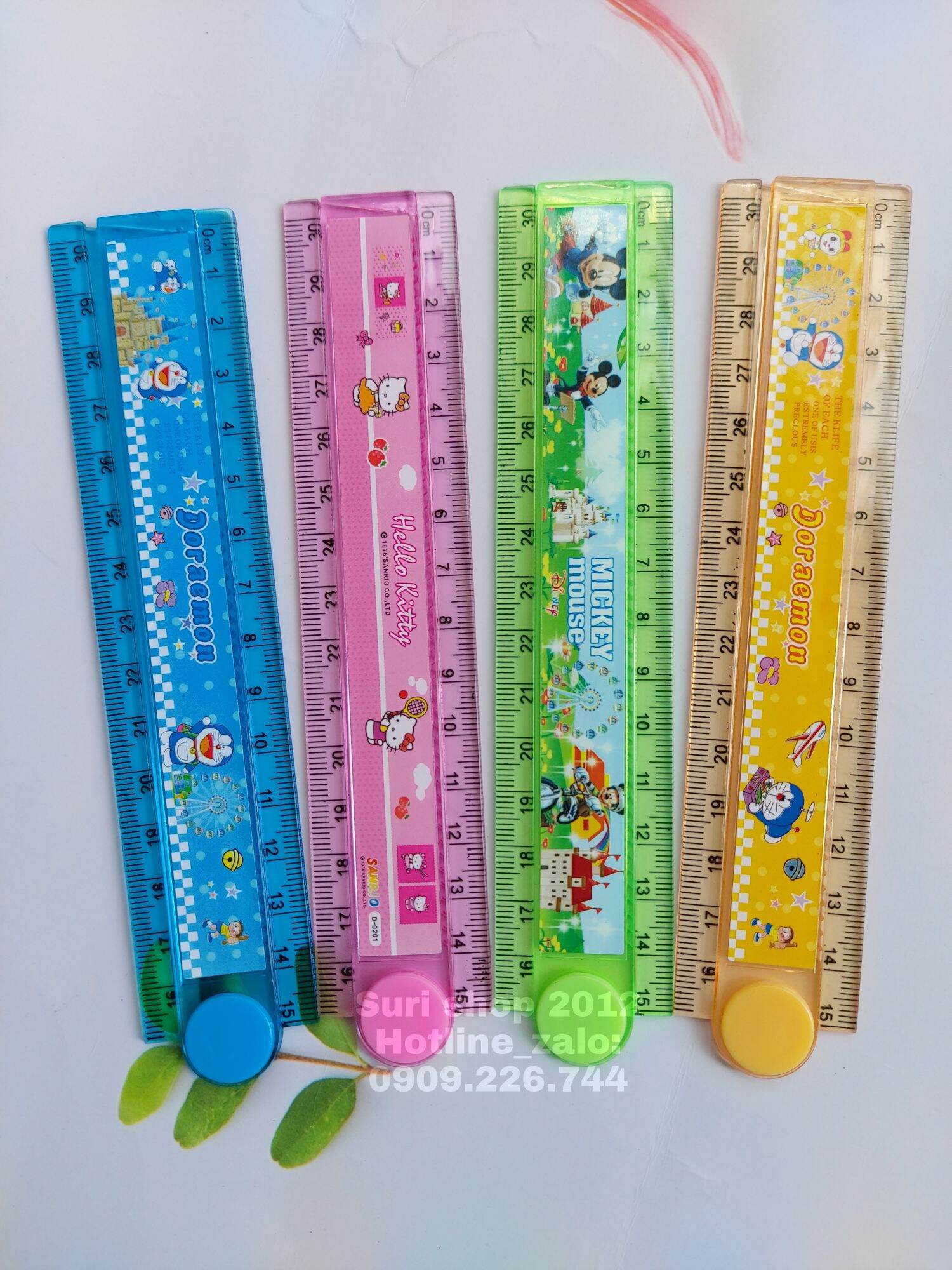 01 cây Thước kẻ 30cm gấp đôi nhỏ gọn hoạ tiết dễ thương.