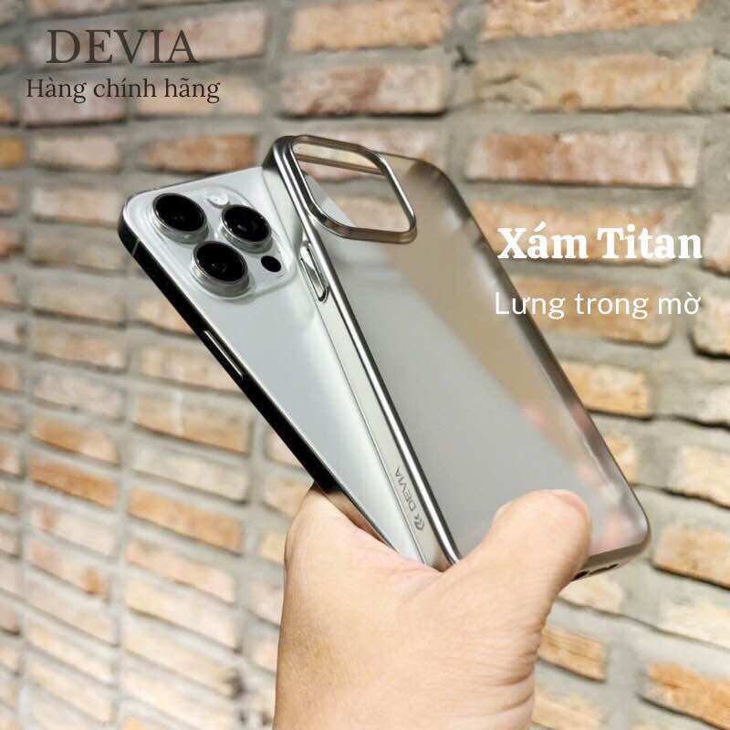 Ốp lưng cứng chống ố vàng iphone 15 pro/ 15 pro max/ 14/ 14 plus/ 14 pro/ 14 pro max/ 13/ 13 pro/ 13 pro max hiệu devia