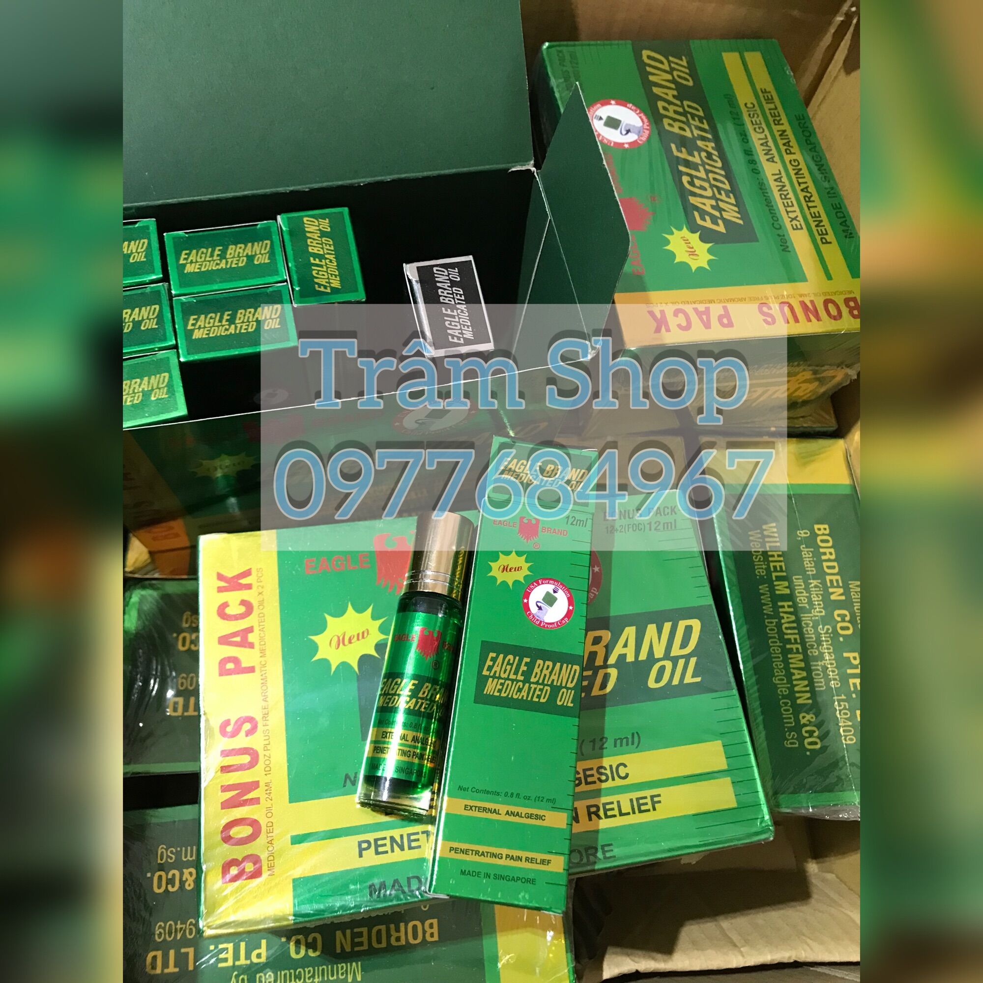 Dầu gió Mỹ dạng lăn 12ml (xanh, vàng, trắng)