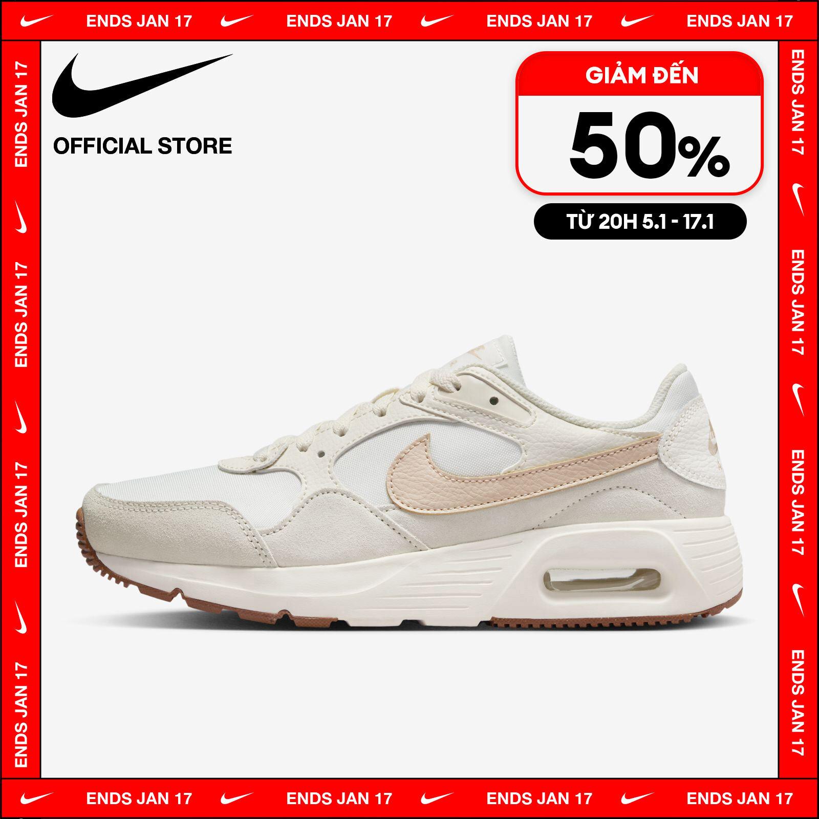 [TỪ 15-17.1 I VOUCHER 20%] Giày Thể Thao Nike Women's Air Max SC Shoes - Sail