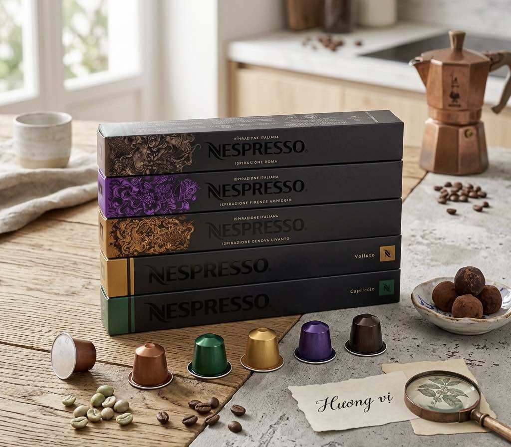 For Nespresso Machines - Nespresso Capsules Available in 9 Flavors - Box of 10 Capsules