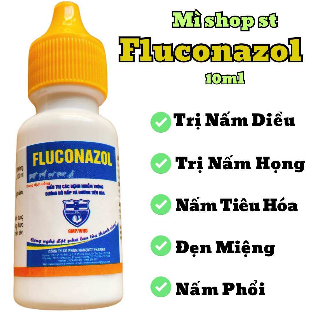 Fluconazol nấm diều, nấm phổi, nấm tiêu hóa lọ 10ml gà đá