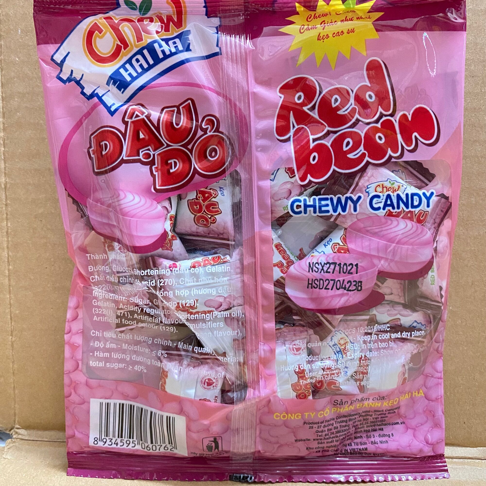 [100g][Vị Đậu Đỏ] Túi Kẹo Chew Hải Hà