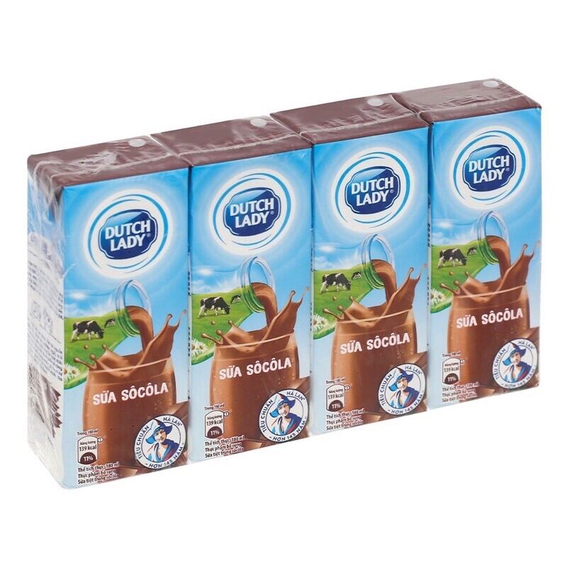 Conbo 2 lốc sữa tươi cô gái hà lan 180ml