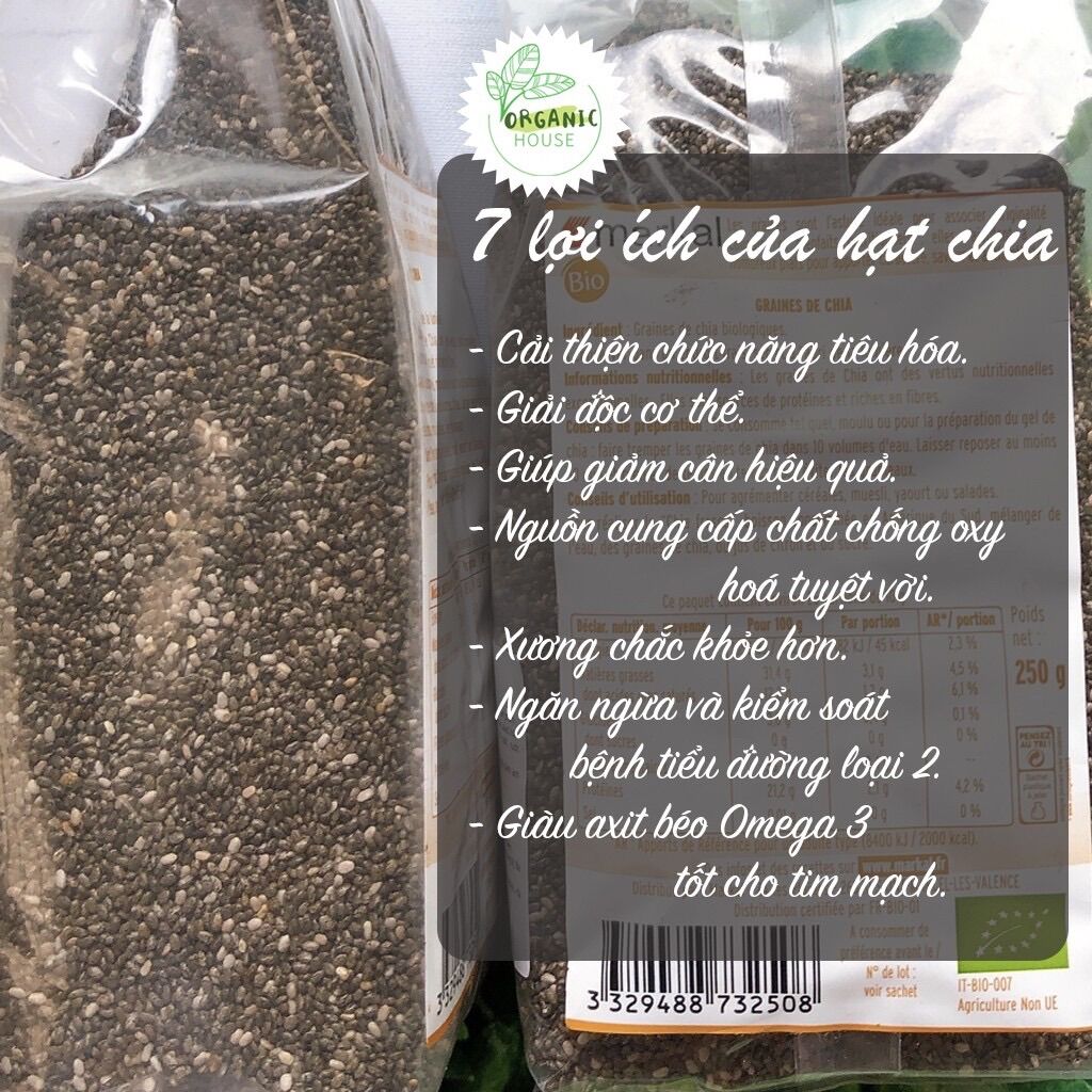 Hạt Chia Hữu Cơ Bio Planet Tách lẻ 50g Dùng Thử