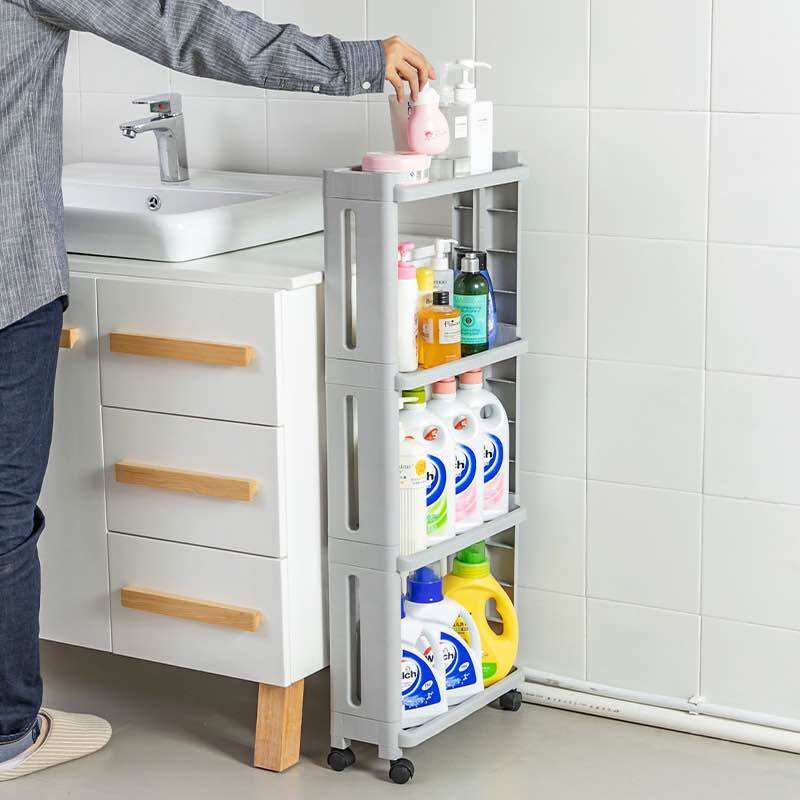  Kệ Nhựa 4 Tầng Cozy Home đựng đồ đa năng góc hẹp tiết kiệm không gian với bánh xe xoay 360 độ kháng nước kháng bụi 