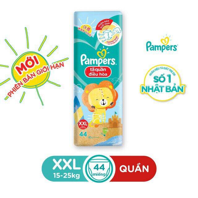 Tã bỉm quần Pampers điều hoà XXL 44 miếng