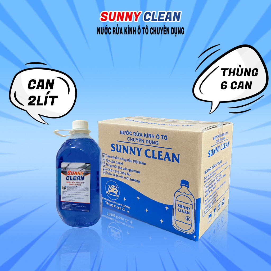 Nước rửa kính ô tô chuyên dụng sunny clean chính hãng Nước rửa kính ô tô tẩy sạch vết ố bám bẩn trên