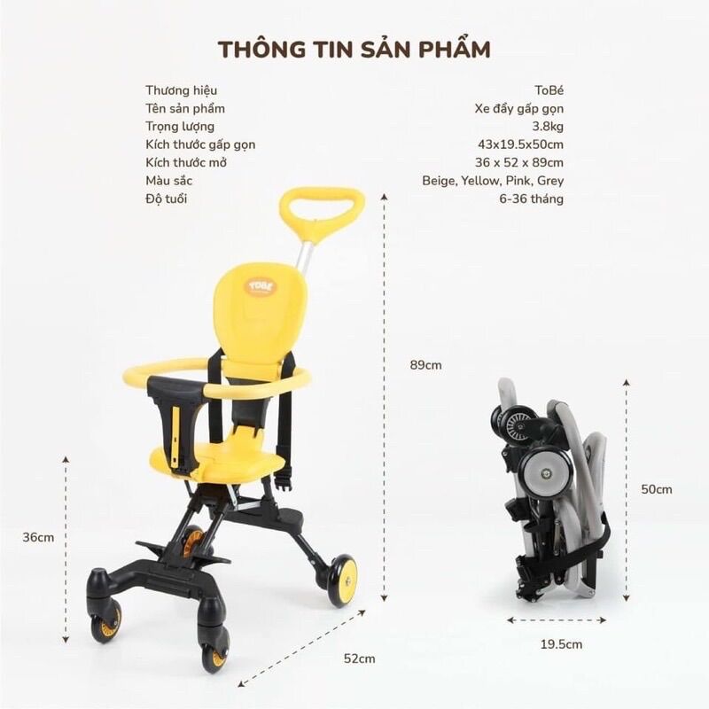 Xe đẩy gấp gọn olwen