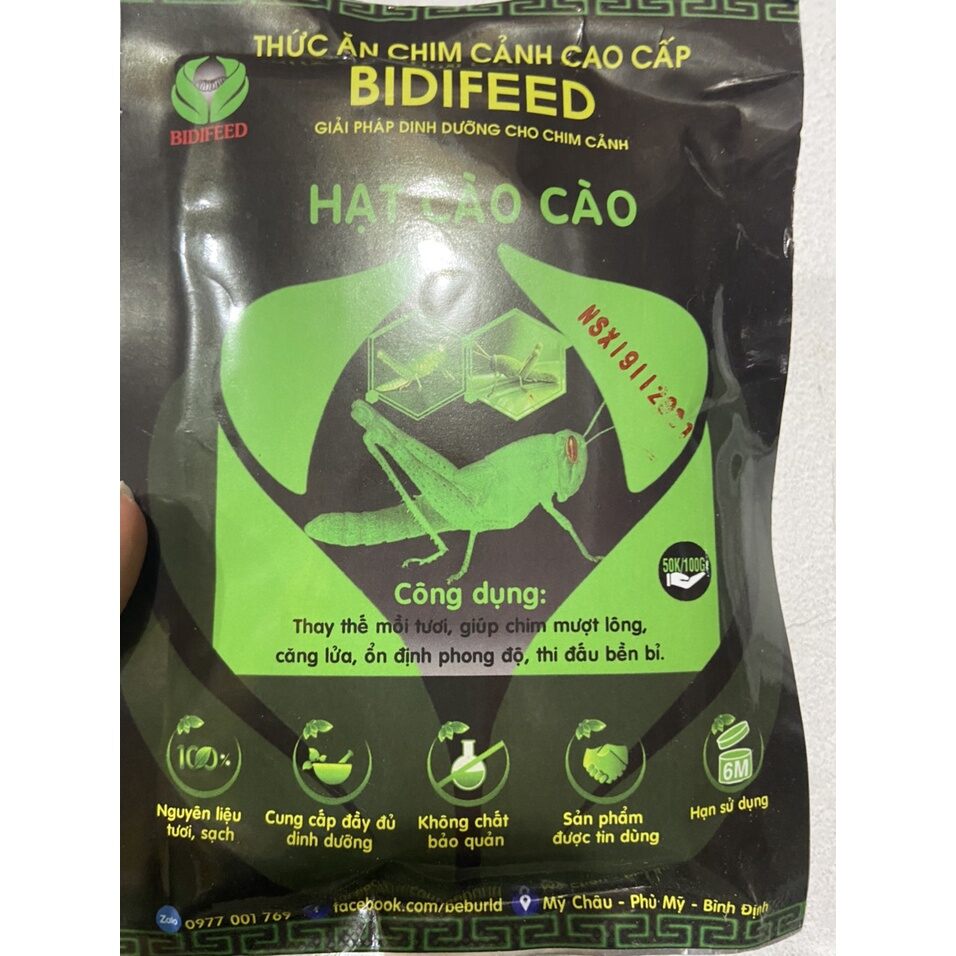 Hạt cào cào, Thức ăn chim cảnh cao cấp BIDIFEED Thấy thế mồi tươi cho chim