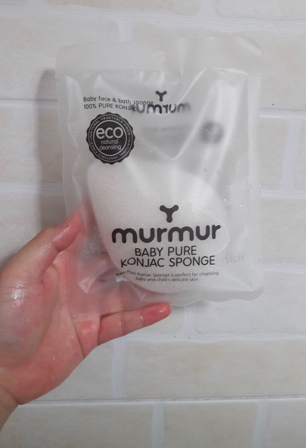 [ORGANIC] Bông tắm hữu cơ Hàn Quốc murmur siêu mềm cho bé