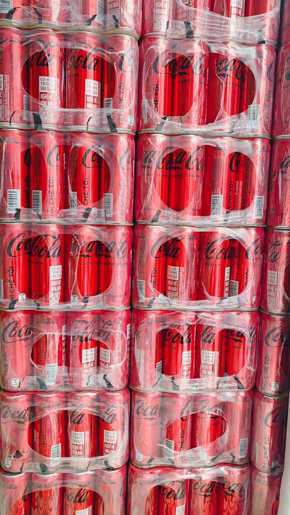 (Set 24 lon) Nước ngọt Coca Không Đường - Coca Zero (Lon 320ml) (Date mới T10/2025)