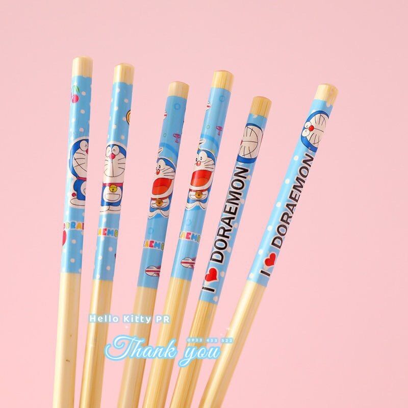 [Freeship MAX] Đũa tre HelloKitty PR - Doremon Doraemon
