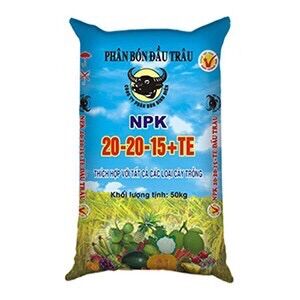 1kg phân bón NPK 3 màu,20-20-15+TE hãng đầu trâu bình điền ( chiếc từ bao 50kg)