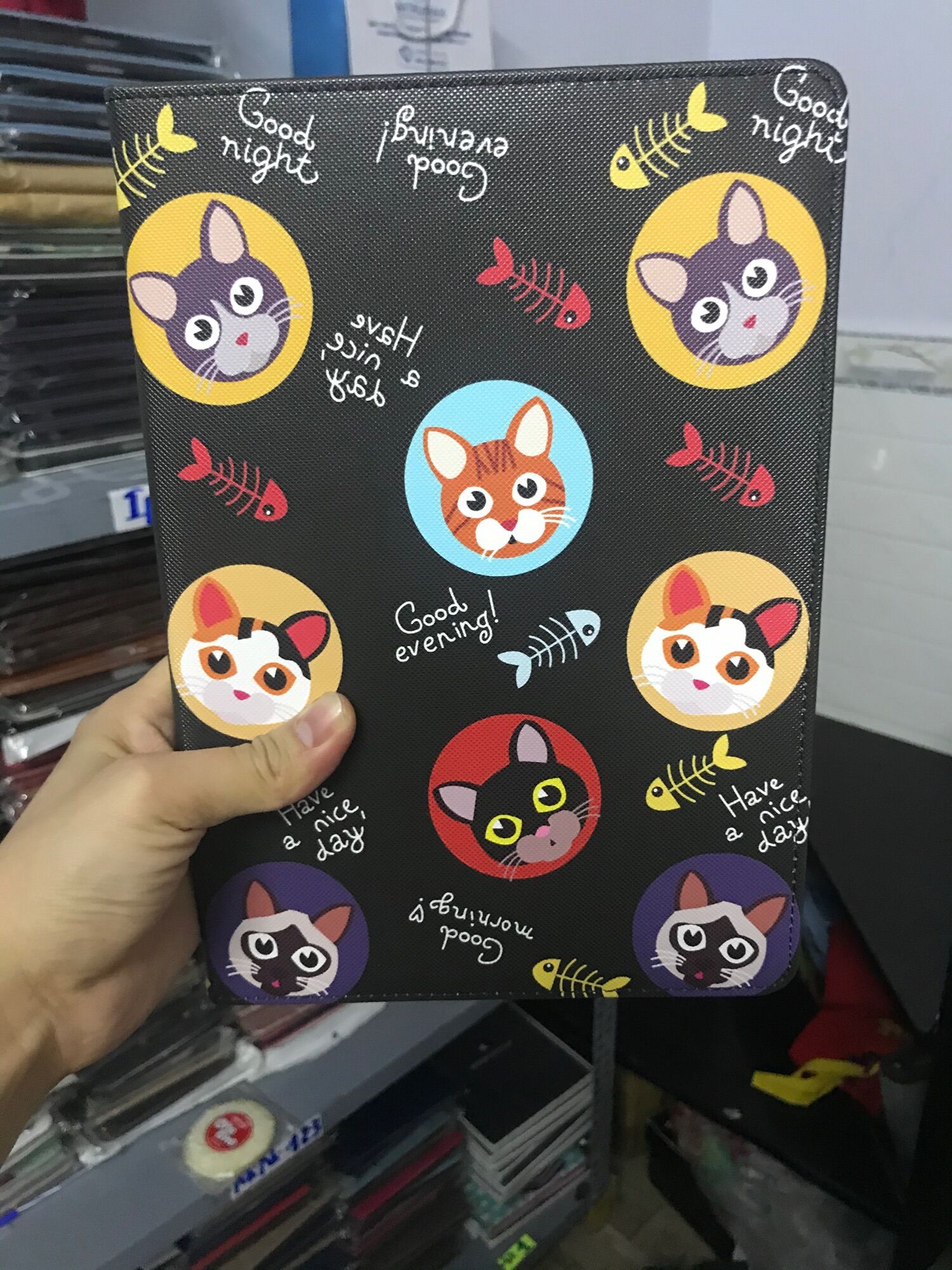 Bao da ipad gen 9 10.2 2021 mèo cute