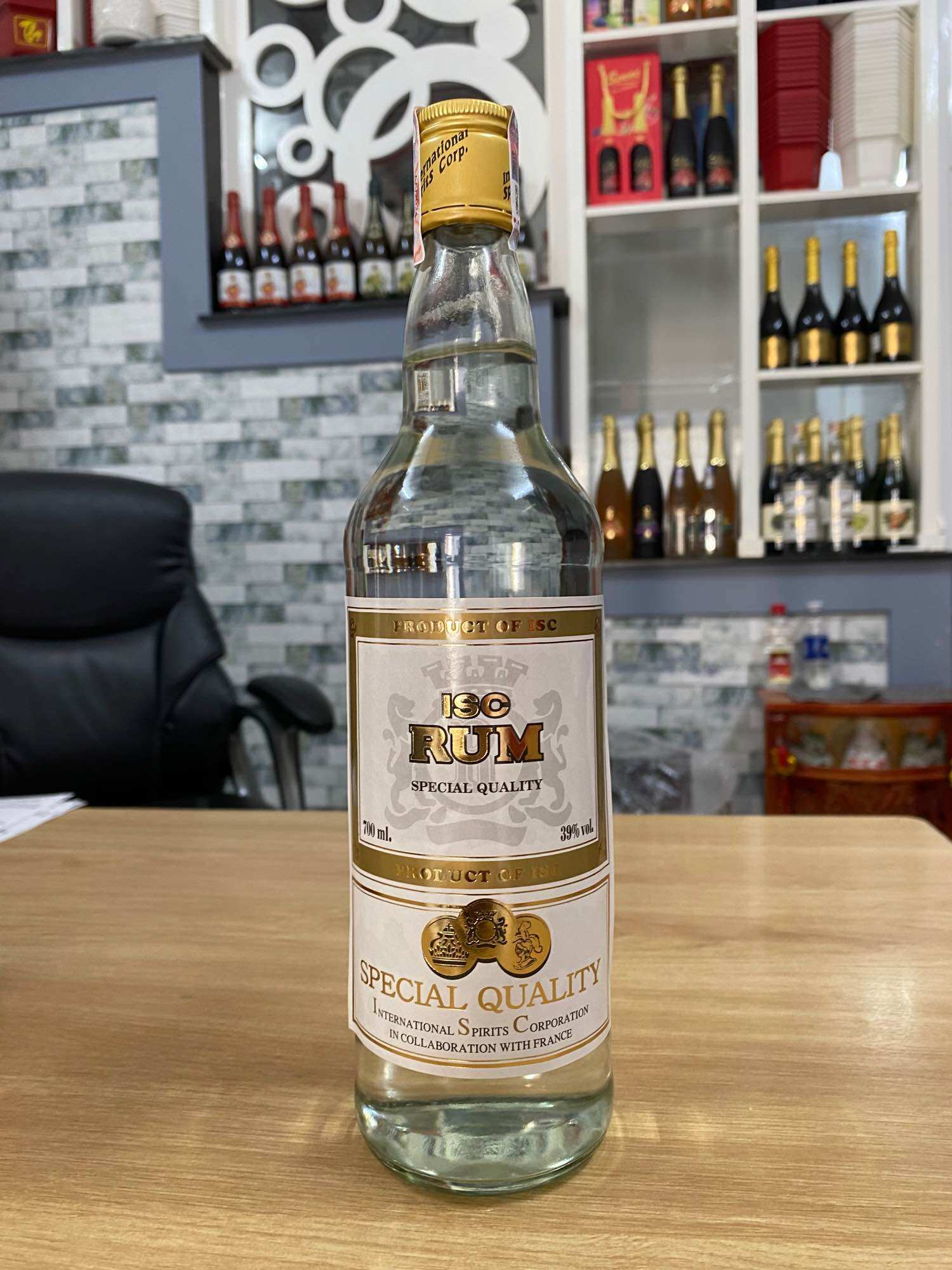 Rượu ISC RHUM Trắng 39% 700ml