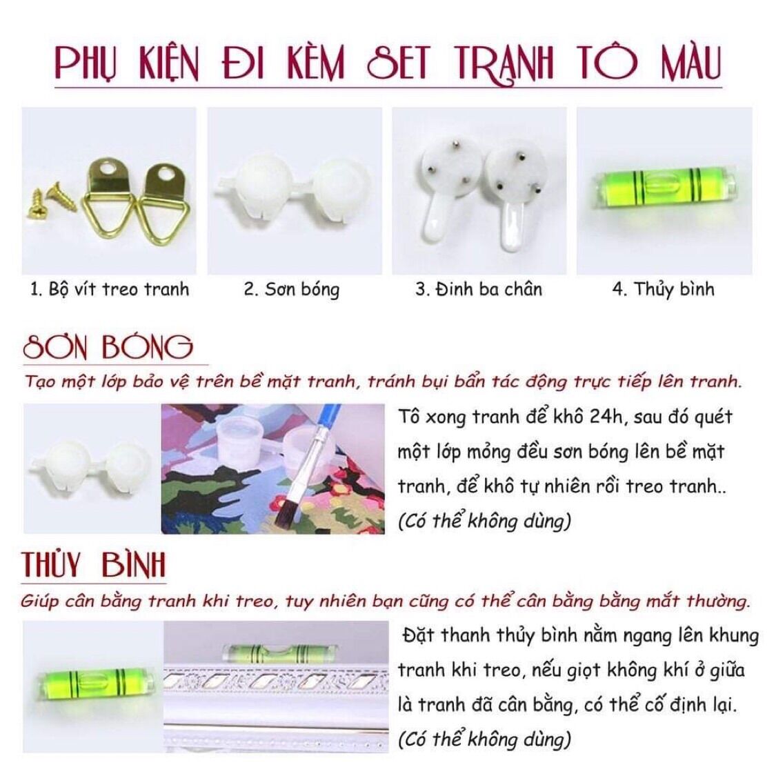 Phụ kiện tô tranh sơn dầu số hoá