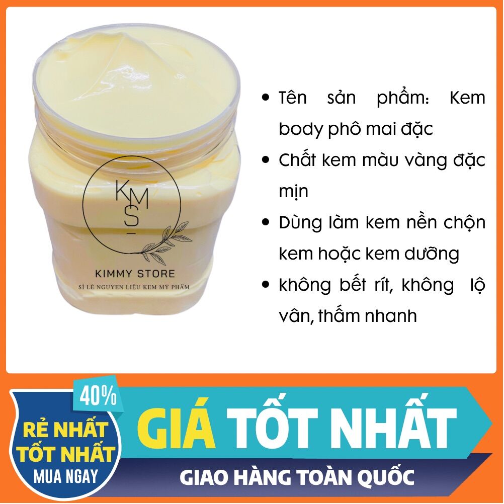 Lẻ hộp 1kg kem body nền phô mai đặc dẻo