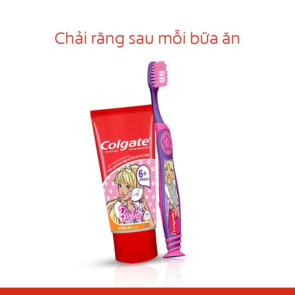 Bàn chải/ Kem đánh răng Colgate Barbie cho bé 5-9Y