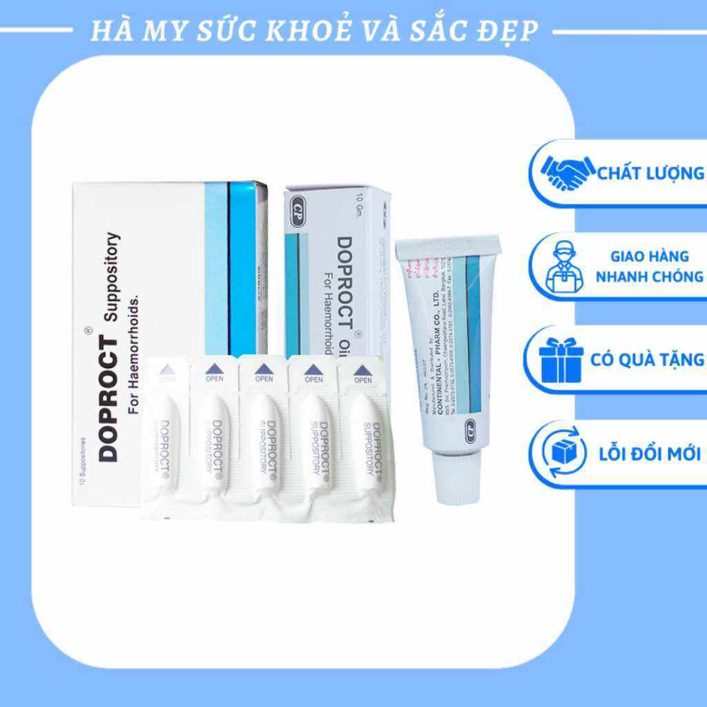 Kem Bôi Trĩ Doproct  - Viên Đặt Trĩ Doproct Thái Lan Giúp Việc Đi Vệ Sinh Được Thoải Mái Dễ Dàng Hơn( kem bôi 79k/Tuýp - Viên Đặt 79k/Tuýp)