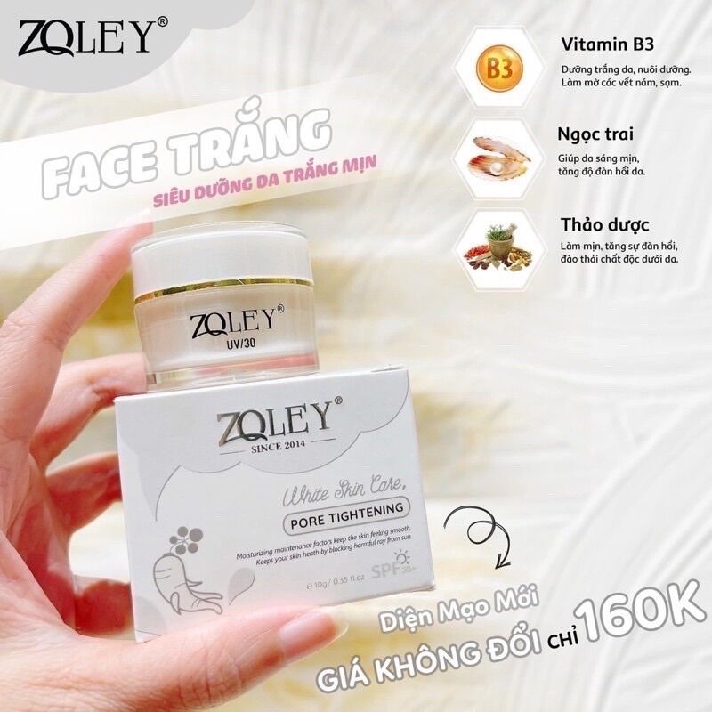 Kem dưỡng trắng da, mờ thâm sạm Zoley trắng 10g