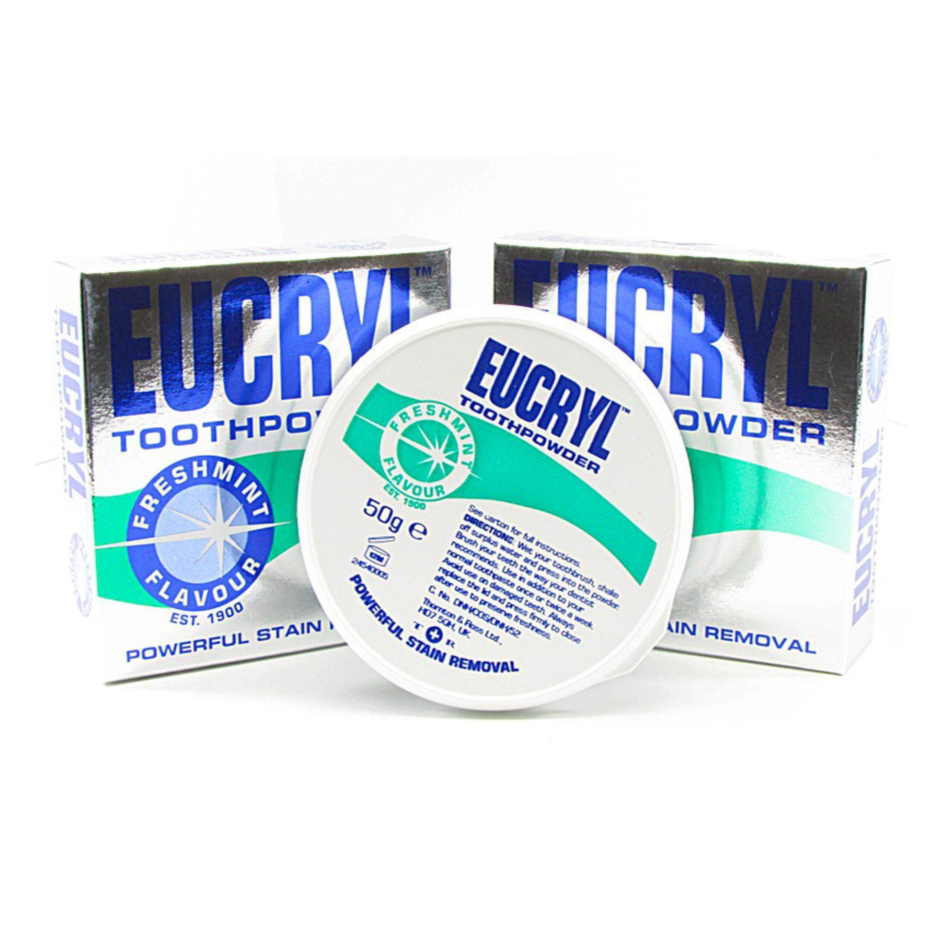 Bột tẩy trắng răng Eucryl Toothpowder Freshmint 50g