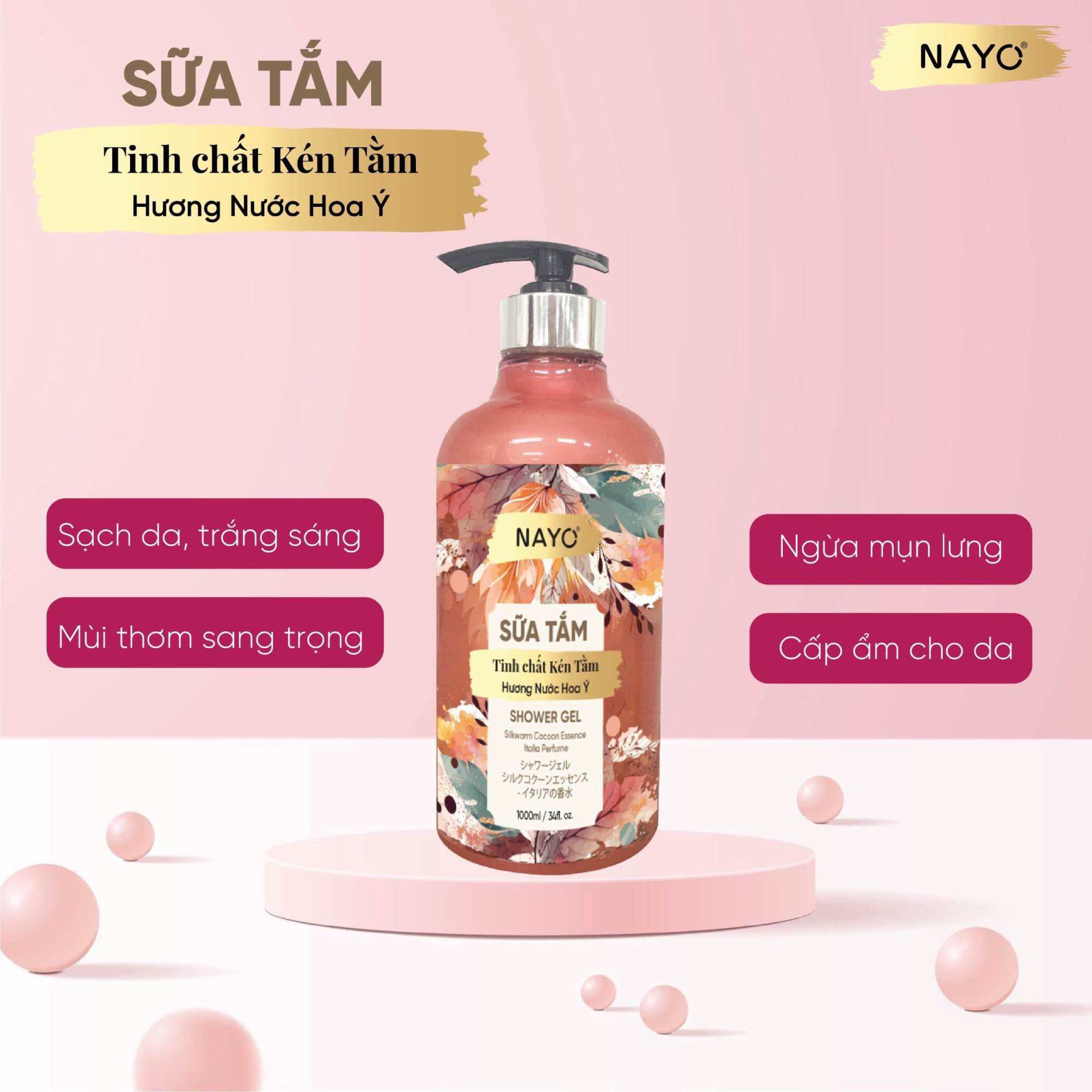 Sữa Tắm NaYo Tinh Chất Kén Tằm Hương Nước Hoa Ý