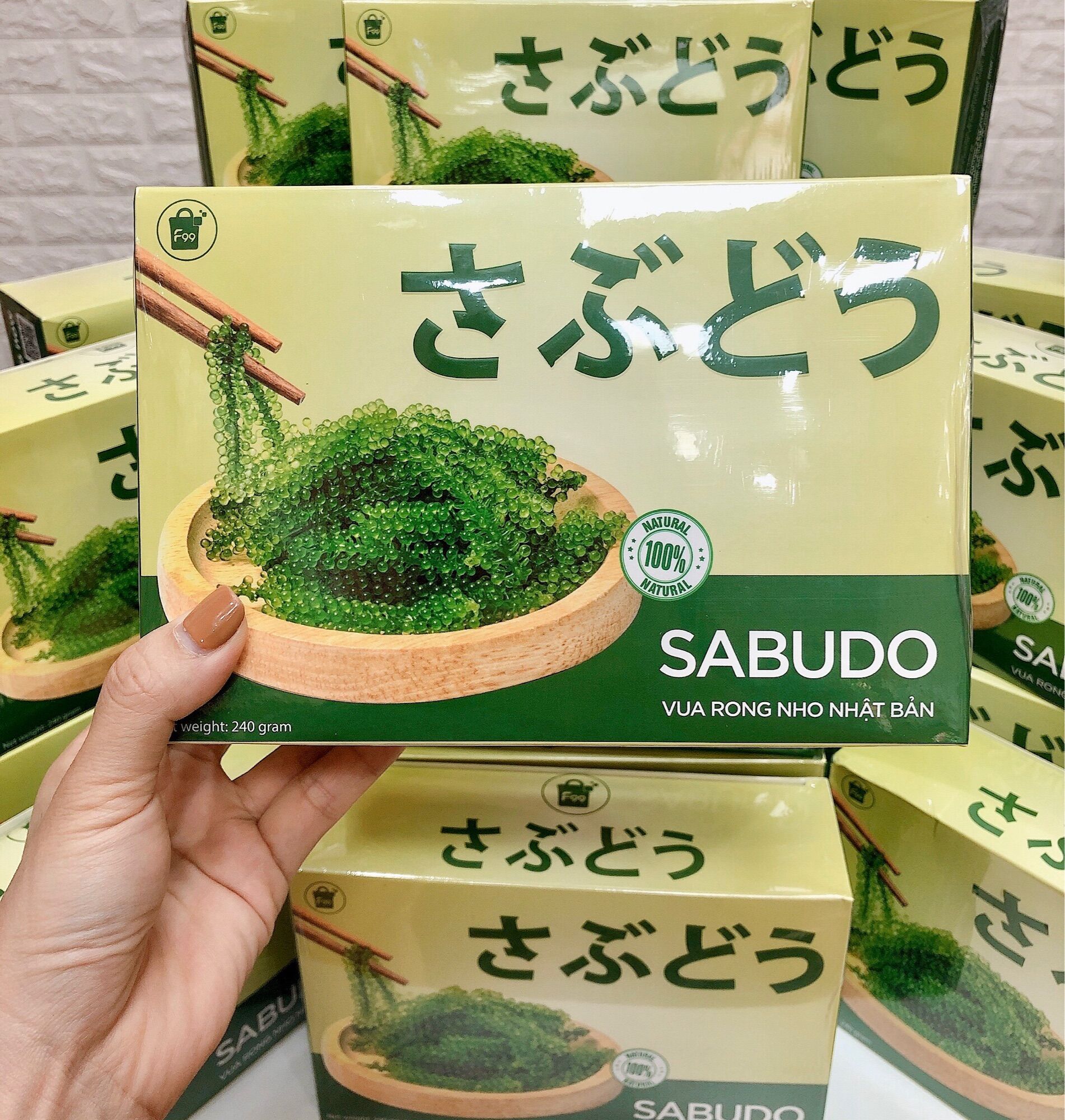 [ Tặng Gói xốt]  Rong Nho tách nước Sabudo - rong nho Yukibudo - Rong nho namiso - rong nho trường thọ - rong nho green food - rong nho khô Nhật bản- rong nho tươi