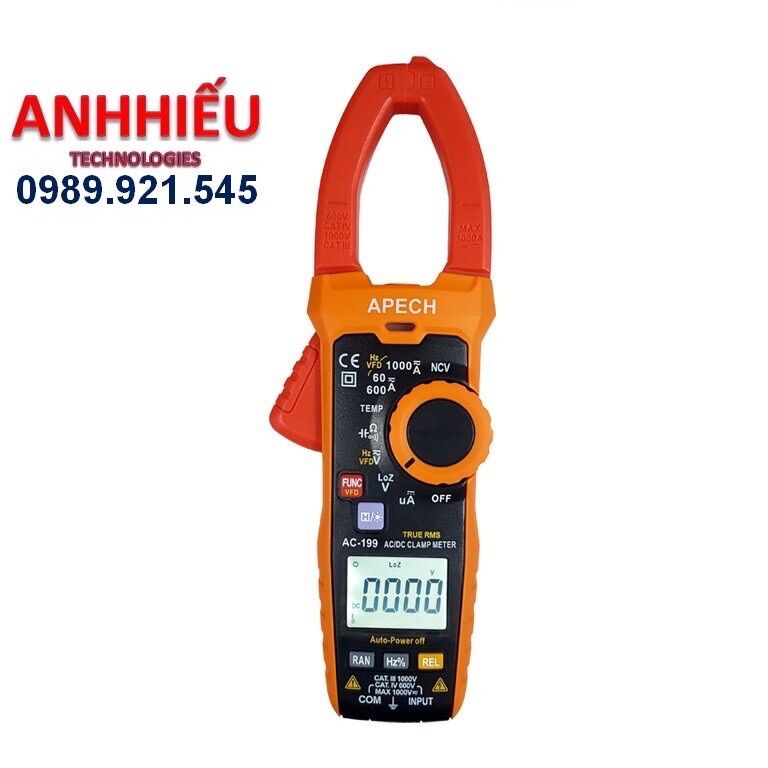 APECH AC 199 Ampe kìm đo AC/DC APECH AC 199 (1000A)