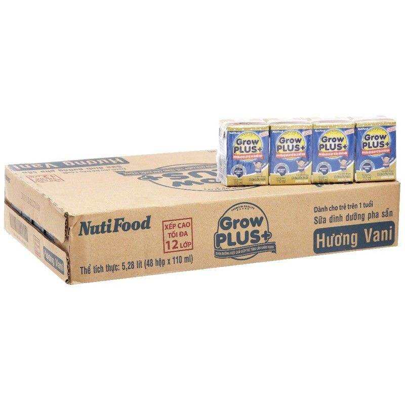 Sữa bột pha sẵn Nutifood Grow Plus Xanh 110ml ( Thùng 48 hộp )